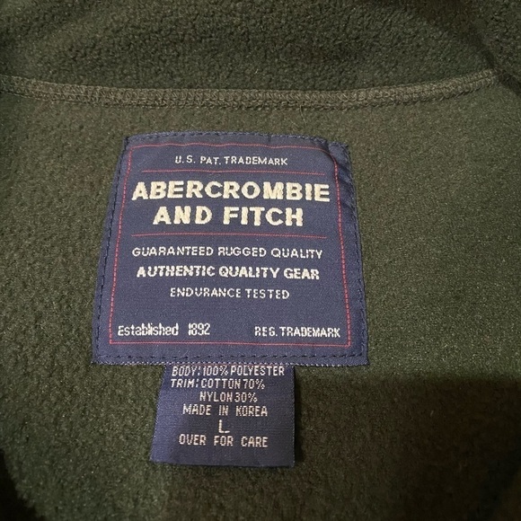 Abercrombie And Fitch Men's Y2K Winter Zip Up Down Fleece Vest Jacket Large - Picture 5 of 9